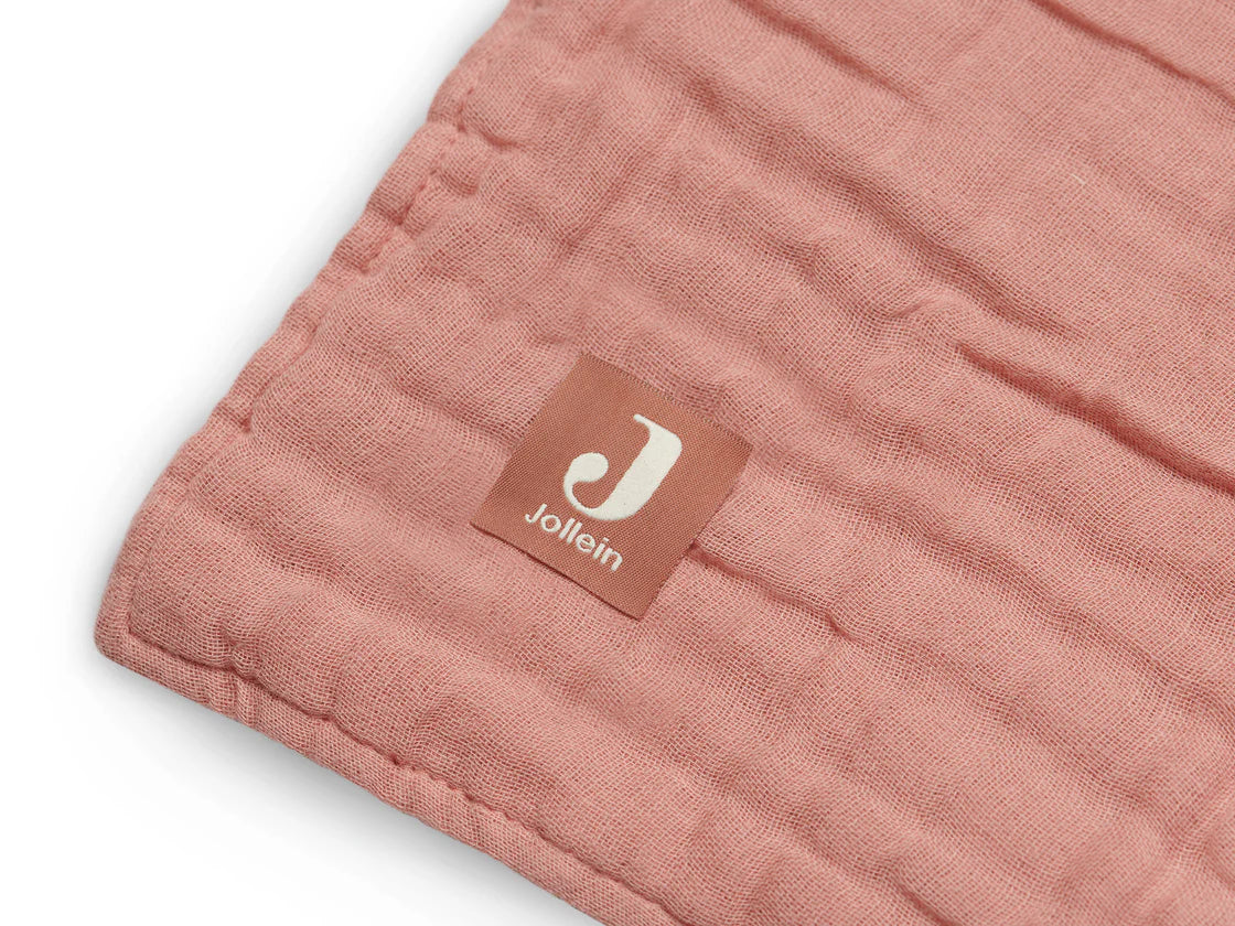 Dekentje wrinkled cotton 75x100 / roze