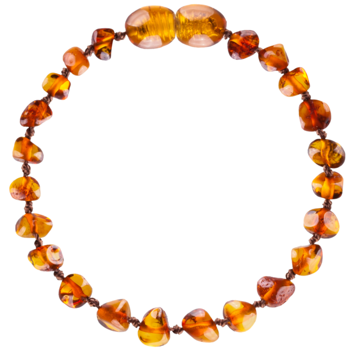 Barnsteen armbandje (cognac)