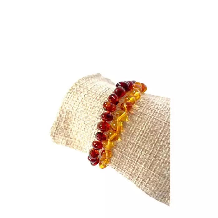 Barnsteen armbandje (cognac)