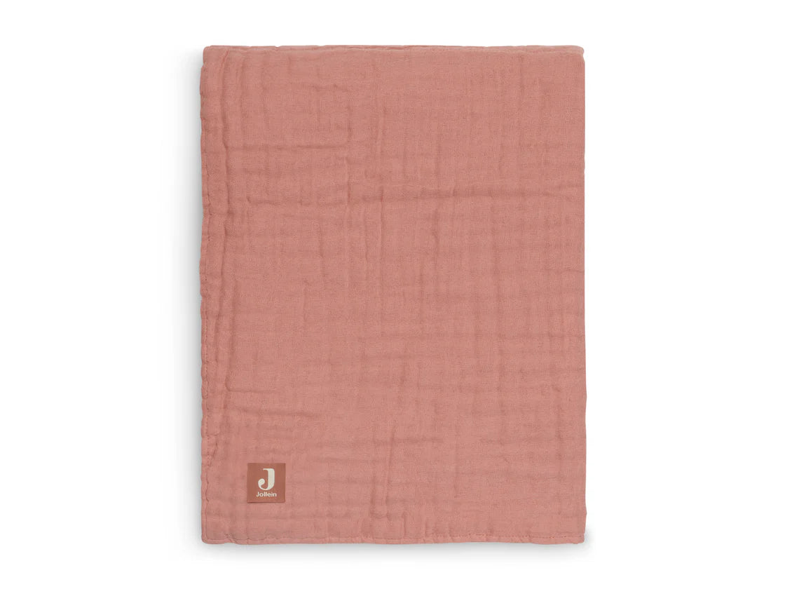 Dekentje wrinkled cotton 75x100 / roze