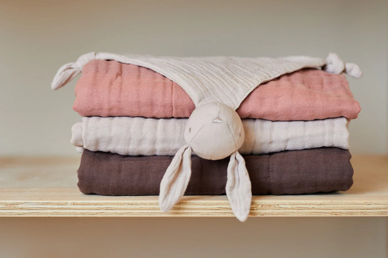 Dekentje wrinkled cotton 75x100 / roze